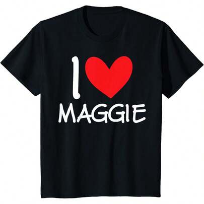 Camiseta gráfica de algodón para hombres, camiseta personalizada con el nombre de Maggie, amiga, mejor amiga, corazón