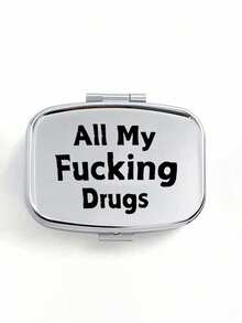 Caixa de Armazenamento Portátil com Dois Compartimentos em Formato de Letra de Pílula Fofa, Caixa de Metal Mini Fofa, Caixa de Jóias e Pílulas Portátil, Presente Criativo Personalizado com Logo de Desenho Animado, Adequado para Viagens, Atividades ao Ar Livre, Bolsas, Bolsos, Usado para Presentes de Casamento, Decoração de Presentes e Recepção, Caixa de Armazenamento de Viagem Decorativa com Design Exclusivo, Bolsa Essencial de Viagem - Multicolorido - Visão 12