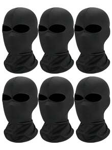1个/多个 男女通用纯色拉法帽滑雪面罩，防风防紫外线户外运动头套，适合骑行、徒步旅行