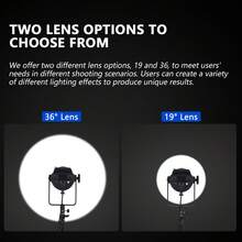 Eonix Creative Light Projector For Bowens Mount: Transform Your Flash With 30 Patterns & 5 Gels For Dramatic Portraits And Backgrounds - Black - View 3