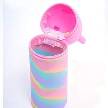 Super Cute Unicorn Themed Silicone Pencil Case, Large Capacity With Retractable Design And Zipper Closure, Suitable For Storing Stationery, Cosmetics, Lipstick And More - Multiple Styles - View 6