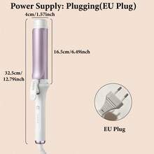 CRASTS 40mm Curling Iron, Super Large Waves, Inward Curls, 40mm Bangs, French Big Waves Hair Styling Tool, Negative Ion, Damage-Free, Mini Size, Suitable For Students - Lilac Purple - View 13