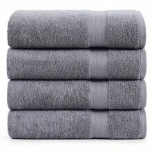 LANE LINEN Toallas de Baño Grandes para - 100% Algo uego 4 Secado Rapido Tamaño Grande otel 28x 54 Gris F - 01 Gris frío - Ver 8