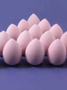 15pcs/Set Large Pink Makeup Sponge Blenders, Water Drop Design For Seamless Face Application, High Rebound Makeup Tool - Pink - View 5