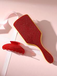 2pcs/Set Personalized Rhinestone Hair Accessories Set For Valentine's Day, Customized Name Claw Clip, Hair Comb, Fashionable Acrylic Glitter Name Customized Hair Comb & Claw Clip Set, Unique Bridal Party Bridesmaid Gift, Valentine's Day Gift, Women Hair Accessories - Multicolor - View 6