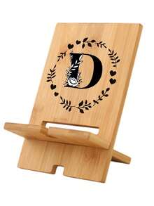 [Creative Letter Style] Natural Solid Wood Mobile Phone Holder A-Z Engraving Removable Creative Desktop Holder Ins Style Wooden Mobile Phone Holder Suitable For Office, Home, Daily Life, Study, 26 Letters Optional Materials And Easy To Assemble Holiday Gifts/Anniversary/Birthday Gifts - Multicolor - View 21