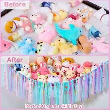 Hamaca de Almacenamiento para Juguetes de Peluche, Red Grande para Organizar Juguetes y Necesidades Diarias, Ideal para Dormitorio, Sala de Juegos y Esquinas, Ahorra Espacio (multicolor),40965501 - Multicolor - Ver 5