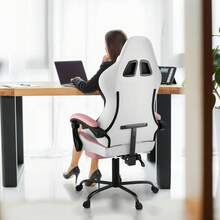 Gaming Chair, Computer Chair, Swivel Gaming Chair With Massaging Lumbar Cushion, Ergonomic Office Chair With Armrests And Headrest