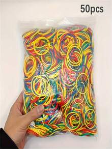 24个/50个/100个装弹力橡皮筋，1.5英寸可拉伸且结实的合成橡胶圈，适用于办公室、学校和家庭使用。 - 套裝 - 查看 9