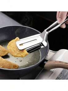 Stainless Steel Spatula Tongs, Multi-Functional Steak Barbecue Tool, Fish Spatula, Household Kitchen Bread Clip, Food Flipper Steak Tongs, Outdoor Picnic Pancake Clip, Pancake Spatula, Pizza Steak Tongs, Grilling Cooking Tools - A - View 8