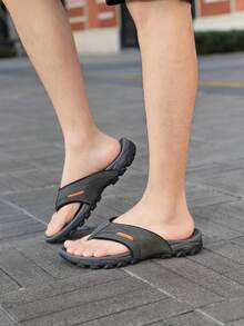 Everyday Comfort Men's Flip-Flops - Soft Casual Thong Sandals - Grey - View 6