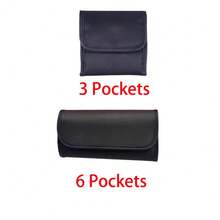 Camera Lens Filter Case, Holds 3 Or 6 Filters Up To 82mm, Durable Protective Case, Folding Carry Pouch For Round Or Square Filters Compatible With Camera Filters For SLR & DSLR Cameras - Black - View 10