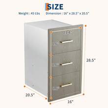 Cajonera de acero inoxidable – Cajones de 3 niveles, color New Magnolia Wood – Espacio de almacenamiento para cocina, taller y hogar – Armario robusto con cajones de acero inoxidable - Magnolia - Ver 3