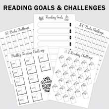 1 Set Diario de lectura, Planificador de lectura, Seguimiento de lectura, Registro de desafío de lectura, Revisión mensual y anual de libros - A - Ver 5