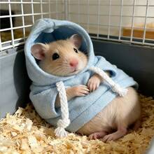 1件仓鼠服装，小型宠物衣服，可爱仓鼠宝宝连帽衫 - 舒适的宠物服装，适合仓鼠、沙鼠、龙猫和其他小型动物 - 彩色 - 查看 3