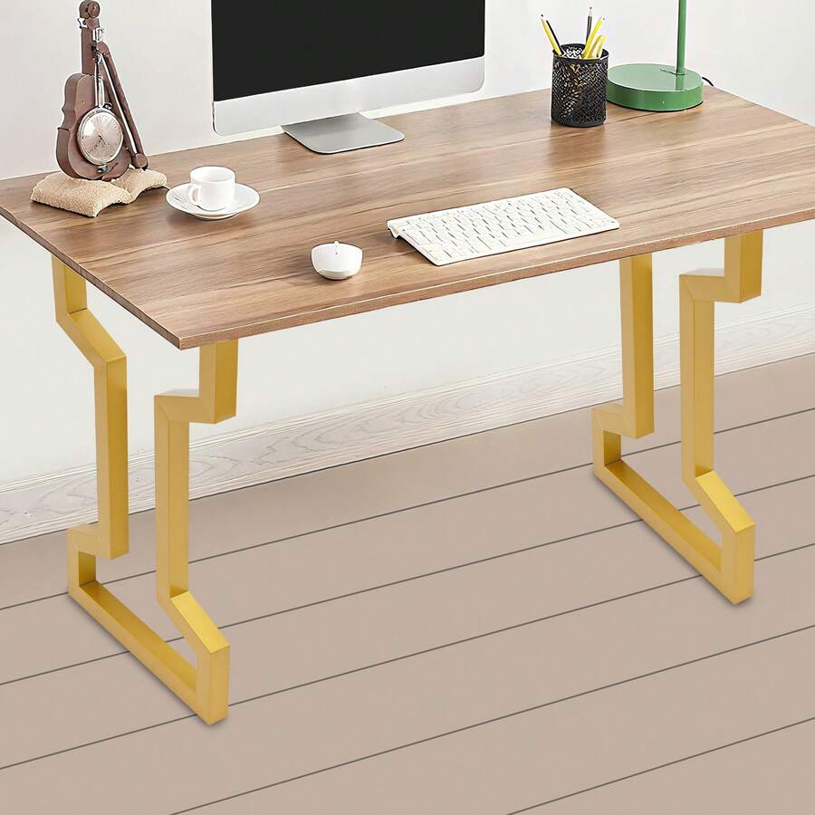 RainWeel 2 PCS Table Legs, 2 PCS Table Frame, 17.7*3.54*29.72in Table Leg For Coffee Table, Dining Table, Office Desk (Black / Gold / White) - Gold - View 1