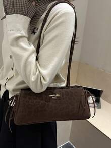 豹纹法式长棍单肩包，大容量，独特设计，高端质感 - 彩色 - 查看 3