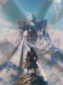 Men' 3D Printed Mecha Warrior & Full-Body Battle Terrain T-Shirt - Lightweight Breathable Polyester Summer Tee With Epic Anime/Manga Art, Casual Outdoor Wear Suitable For Casual Wear Or Outdoor Activities - màu đen - Xem 5