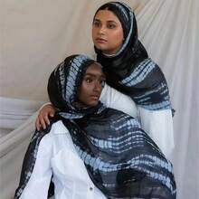 Ink Print Scarf Polyester Cotton Vela Alternative Headscarf Hui  Shawl 180*80cm 1PXA NUHF - 98 - 查看 2