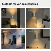 Rechargeable RGB Motion Sensor Wall Light, Up & Down Illumination, LED Magnetic Installation Night Light, Home Decor For Stairs, Porch - One-piece Large Cat Eye Light RGB - View 5