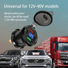 1个智能数字显示车载充电器，支持QC3.0快充，双USB接口，适用于12V-24V电压，Type-C接口，快充首选，适用于汽车、摩托车、卡车、小船等。 - A - 查看 7
