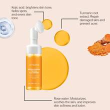 100ml,Turmeric Facial Cleanser,Deeply Cleans Pores Of Dirt, Removes Excess Oil, Improves Uneven Skin Tone, Reduces Yellowish Tinge And Brightens Complexion, Makes Skin Smooth And Tender, Leaves Skin Clean And Refreshing Without Feeling Tight. - 薑黃 - 查看 4