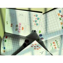 1pc Red Numeral Practice Notebook, Calligraphy Teaching Aid, Intelligence Development, Thinking Training Educational Learning Tool, Teaching Supplies, Parent-Child Interaction Props, Enhance Children's Interest And Love For Life Knowledge, Suitable As Birthday Gift - Multicolor - View 8