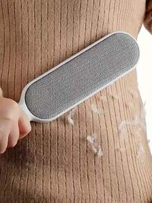 1支可重复使用的双面宠物毛发清洁刷 - 手动去除衣物、沙发、家具、床上用品和地毯上的静电宠物毛发 - 有效去除猫狗毛发，男士清洁工具