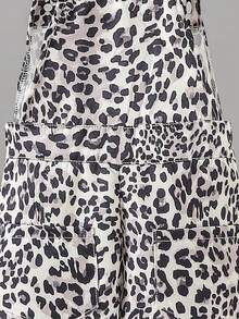 2026 New Arrival Young Girl' Leopard Print Sleeveless Casual Jumpsuit, Street Style - Apricot - View 5