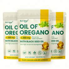Quit mood Aceite de Orégano 2 en 1 + Semilla Negra 6000mg | 300 Cápsulas Extra Fuerte Alto en Carvacrol | Refuerzo Inmunológico Salud Natural | Cápsulas Blandas Fáciles de Absorber - 900 cápsulas - Ver 9