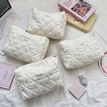 Embroidered Clutch Bag Large Capacity Cosmetic Organizer Bag Multi-Purpose Storage Pouch Soft Makeup Bag - Multicolor - View 8