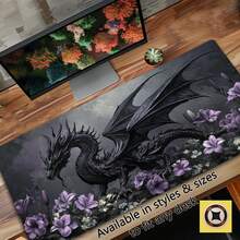 Thảm lót chuột hình rồng Gothic giả tưởng đen tối - Thảm lót chuột hình rồng thời Trung cổ - Thảm chơi game hình rồng TCG - Tấm lót chơi game - Quà tặng cho game thủ. Được làm từ chất liệu cao su với thiết kế chống trượt, rất thích hợp làm quà tặng ngày Valentine. - Chuột Pad - Xem 3