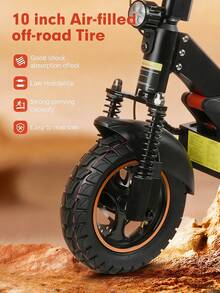 Mankeel 350W/800W Electric Scooter For Adults & Teen, Max Range 30/35/60km, 30/45/Km/H Folding E-Scooter With 8.5/10" Solid/Off-Road Tires, Dual Suspension & Disc Brakes, Turn Signal, LED Front + Brake Light - Xem 6