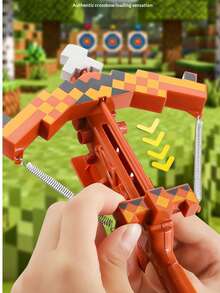 1件最新款MC My World玩具弹性弓弩棕色弓像素风格游戏玩具模型 - 完美礼物 - 生日礼物 - 理想礼物 - 惊喜礼物 - 节日礼物 - 季节性礼物 - 万圣节礼物 - 圣诞节礼物 - 游戏爱好者精致礼物 - 礼物 - 复活节礼物 - 彩色 - 查看 6