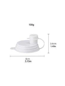 1pc Easy Pull Can Dust Cover, Beverage Bottle Sealing Lid, Portable Drink Bottle Cap - White - View 2