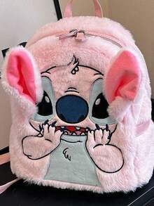 Stitch Plush Backpack, Large Capacity Cartoon Backpack For Boys And Girls, Sweet And Cute Design, Suitable As Birthday, Party, Halloween, Easter, Christmas Gift - Multicolor - View 3