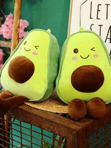 30cm/11.8in Cute Plush Avocado Doll, Soft Stuffed Fruit Pillow, Home Decor, Fluffy Plush Fruit Doll, Huggable & Playful, Adorable Animal Shape, Suitable As Gift For Friends, Valentine's Day, Christmas, Party, Mother's Day, Halloween - Multicolor - View 7