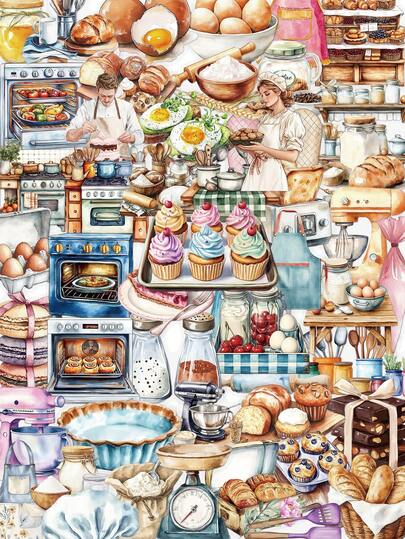 50pcs Baking Themed Stickers, Creative Decals For Notebook, Laptop, Phone, Skateboard, Guitar, Fridge, Luggage, Helmet, Wall, Desk, Birthday, Party, Holiday Gifts, Planner