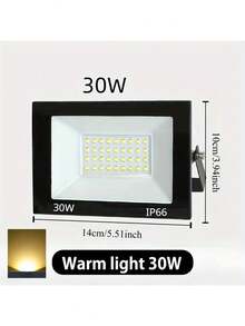 IP66 防尘射灯，LED 户外泛光灯 | 铝合金材质，冷白光/暖白光 50W 泛光灯，3000K/6000K；适用于后院、车道、车库、走廊、花园、建筑工地 - 50W - 查看 14