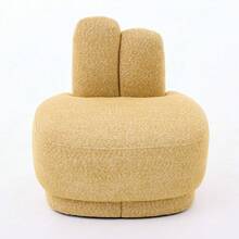 Living Room Chairs - Yellow + Fabric + Foam + Plywood + Solid Wood + Foam - View 7