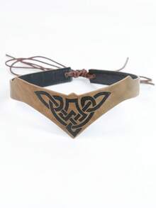 可调节凯尔特维京PU皮革头饰，中世纪角色扮演配饰，LARP节日服装 - A - 查看 8