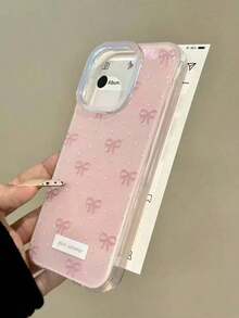 Cute Minimalist Pink Bow Polka Dot Phone Case, Compatible With 17 Pro Max, 17 Pro, 17 Air, 17, 16, 15, 14, 13, 12, 11 Pro Max Plus, Soft Protective Back Cover, Gift For Girls - 弓 - 查看 4