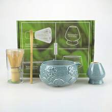 4pcs Matcha Set, Matcha Beginner Set Including Ceramic Matcha Bowl, Matcha Blender, Matcha Sieve, Matcha Spoon, Song Dynasty Tea Ordering Matcha Maker Tool Set, And Holiday Gifts For Family, Friends, And Colleagues - Multicolor - View 3