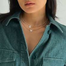 Women's Faux Crystal English Letter Beaded Necklace, Niche High-End Fashion Clavicle Chain - Letter Crystal Necklace - View 3