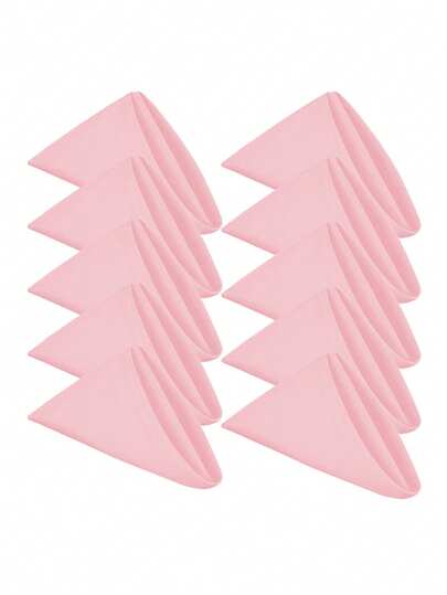 10/20/30pcs Napkins Cloth,100% Fabric Polyester Soft Washable Cloth Napkins Bulk, Ideal For Valentine's Day, Hotel Dinners, Weddings, Restaurant And Parties(11.8*11.8Inch/14*14Inch/17*17 Inch 20*20 Inch)