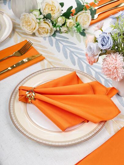 10/20/30pcs 100% Polyester Soft Washable Cloth Napkins, Suitable For Valentine's Day, Hotel Dinner, Wedding, Restaurant And Party (30cm*30cm/35cm*35cm/43cm*43cm/50cm*50cm)