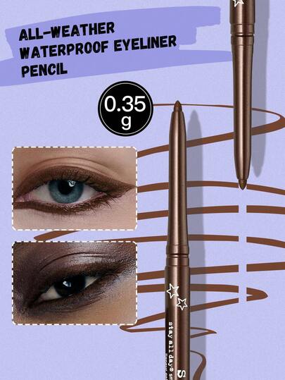  1 pieza Delineador de ojos líquido a prueba de agua Stila Stay All Day, 0,35g, color marrón natural, textura cremosa fina, de larga duración, a prueba de manchas, adecuado para maquillaje natural y look sin maquillaje