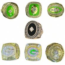 GIFT SET GREEN BAY Rugby 1961 1992 1965 1966 1967 1996 2010 WORLD CHAMPIONSHIP RING, 7 RINGS SET WITH 7-HOLE WOODEN DISPLAY BOX PACKAGING, HOLIDAY GIFT FOR BASEBALL FANS,Valentine - Gold - View 6