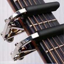 1pc - Guitar Capo With Adjustable Metal Tension, Track Design For Flexible Dynamic Adjustment, Suitable For Guitars Of Different Sizes, Easy To Install And Remove, Silicone Inner Lining To Protect The Strings And Guitar, Suitable For Acoustic, Classical, And Electric Guitars, An Essential Guitar Accessory For Playing And Training. - Multicolor - View 1