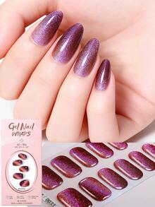 彩色渐变星云/星空半固化凝胶美甲贴纸,每包16片。多色渐变珠光装饰,充满梦幻精致感。自粘式全覆盖美甲产品,需配合UV灯使用。易于粘贴和卸除,适合女性和女孩日常通勤、派对、约会和DIY美甲。美甲用品 - 彩色 - 查看 17